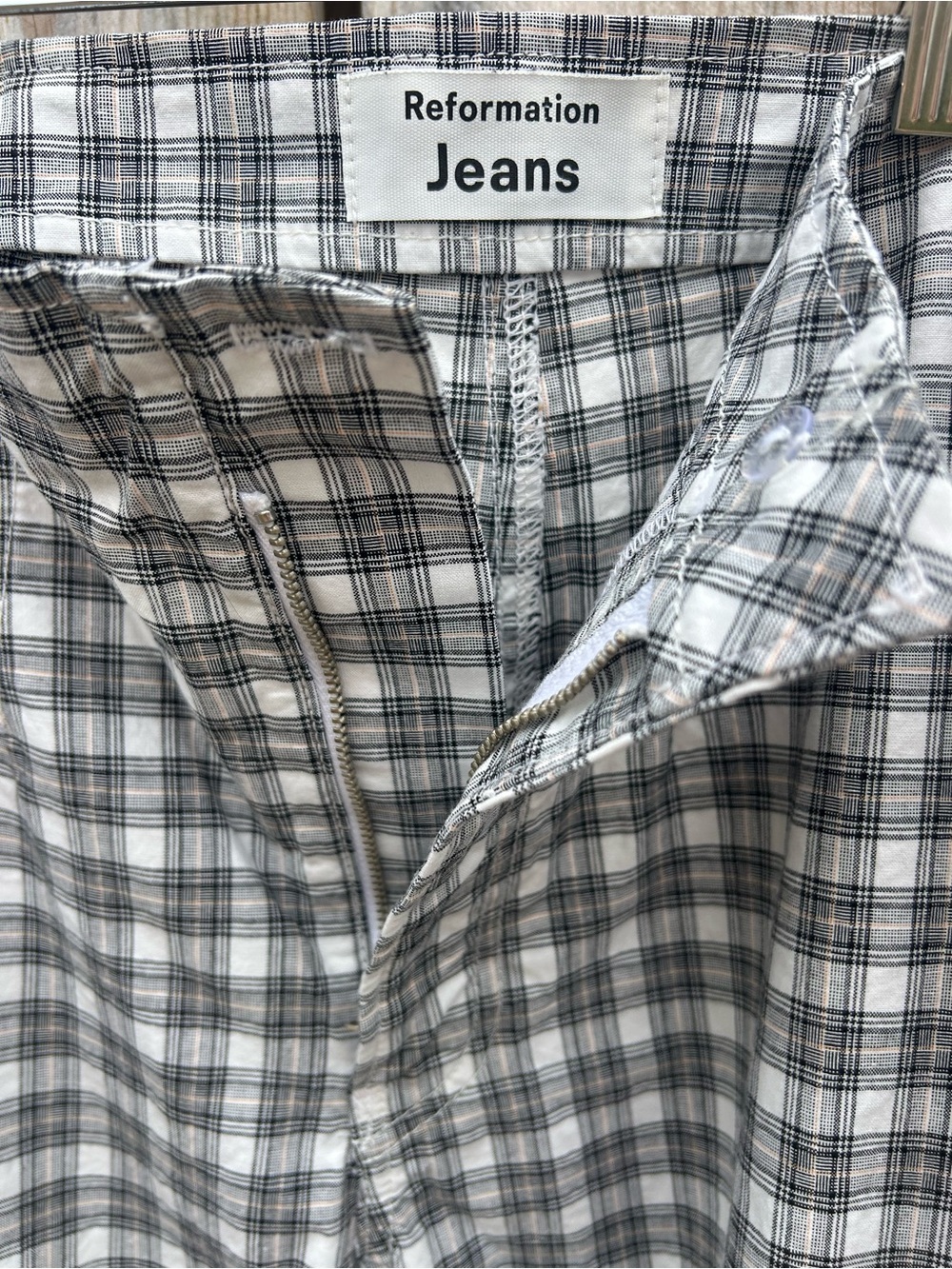 Reformation Jeans Lela Plaid Pants Size 28